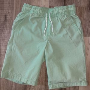 Mint green shorts & Red/ Gray striped shorts